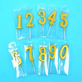 Gold Number Candles